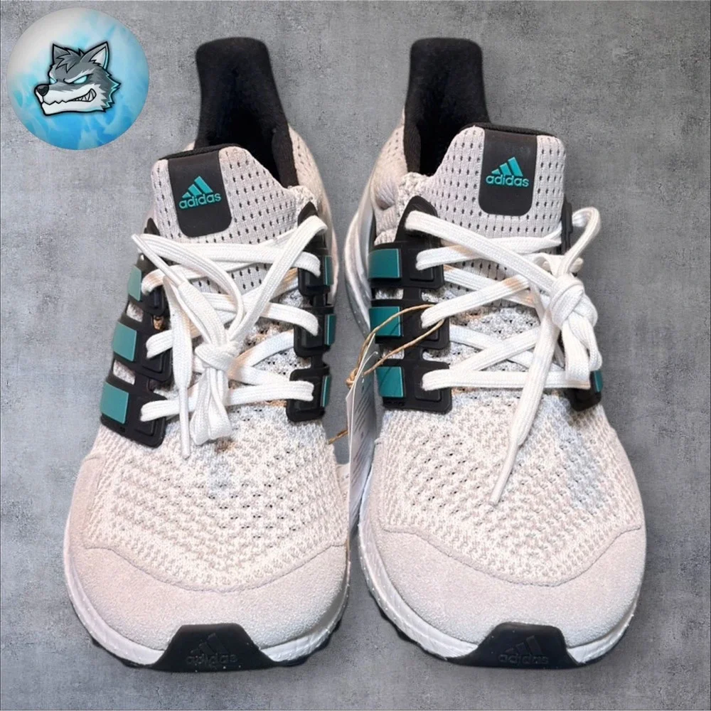 Adidas UltraBoost 1.0 White Pure Teal Grey Mens 9 Running Shoes JQ0823 New